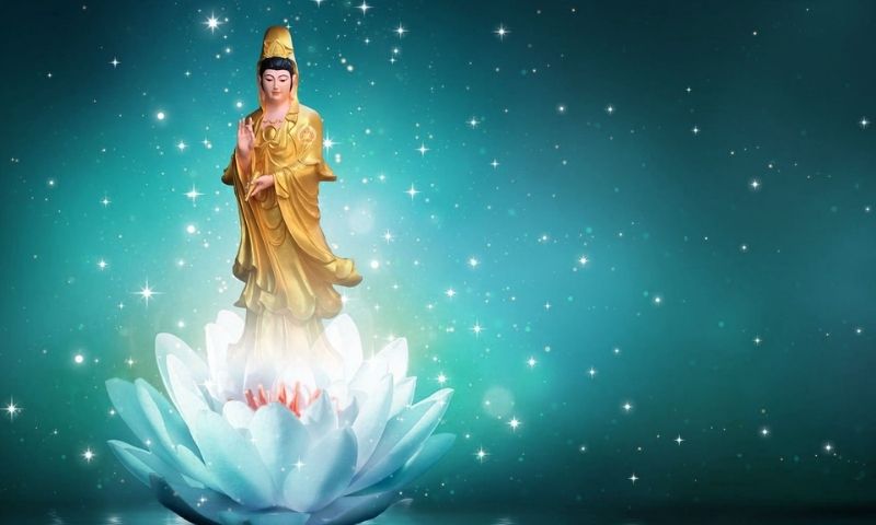 Nằm mơ thấy Phật Bà Quan Âm ngự trên hoa sen